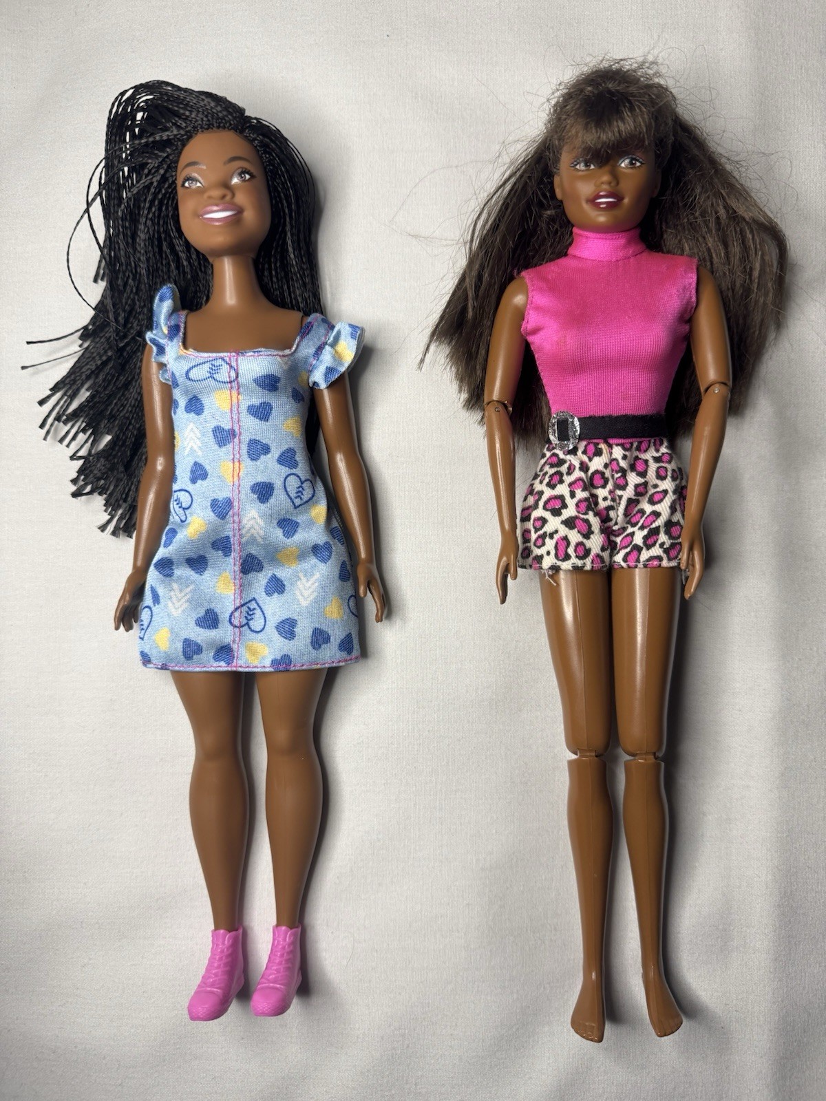 Lot of 2 Mattel Barbie African American Dolls - Great Condition!