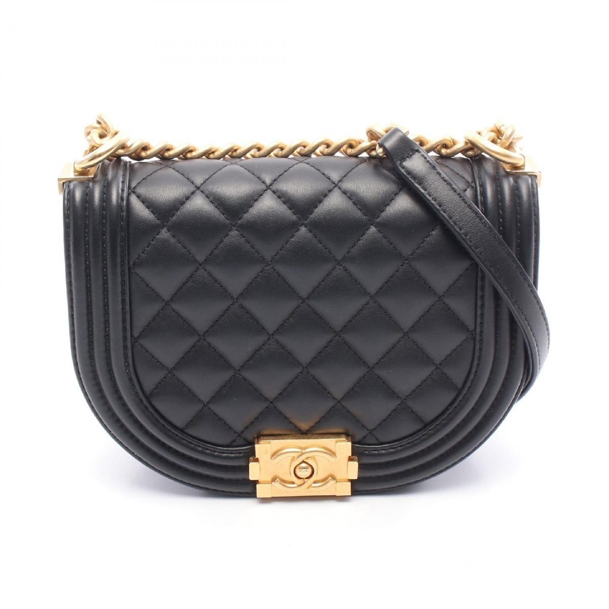 Chanel Boy Chanel  Lambskin Shoulder Bag 288408