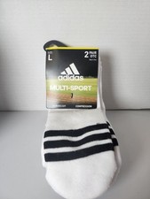 Adidas, Aeroready, White, Over The Calf Socks, "Value 2 Pack" Mens 9-13