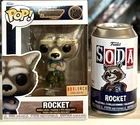 ROCKET RACCOON Box Lunch 1211 & CHASE SODA Set FUNKO POP Guardians of the Galaxy