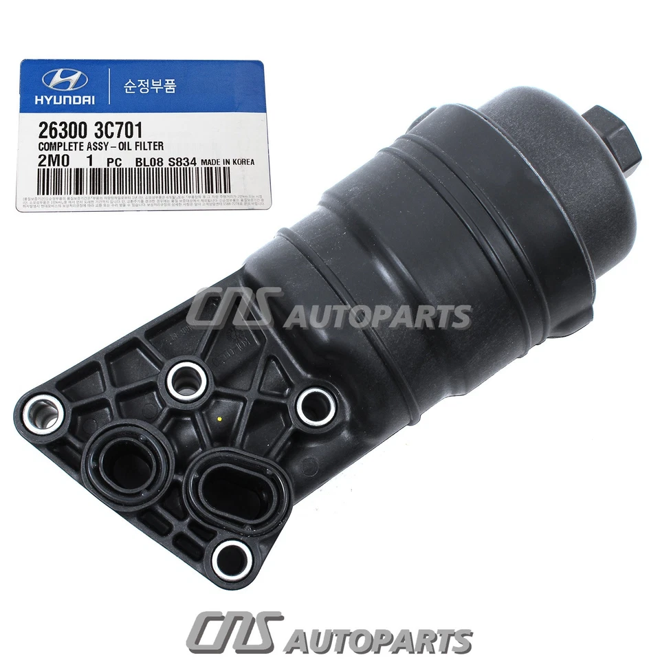 ENGINE OIL FILTER HOUSING for 2010-2016 HYUNDAI GENESIS 3.8L V6 OEM 263003C701 Foto 2 de 3