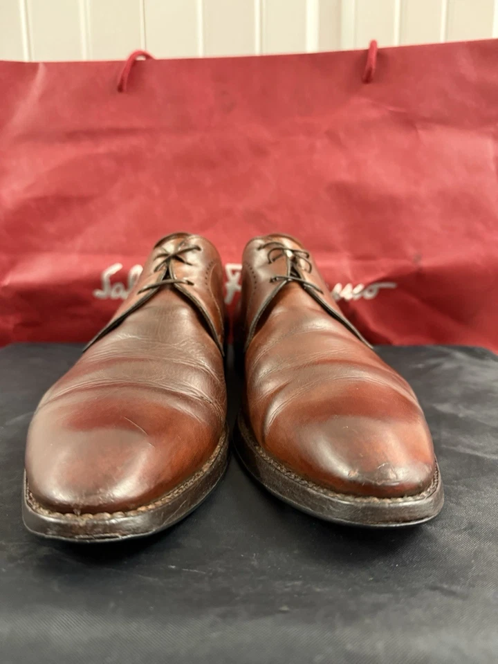 Mocassim de couro ermenegildo zegna alta costura ponto triplo feito à mão 9,5 EUA US$ 1320 - Imagem 4 de 4