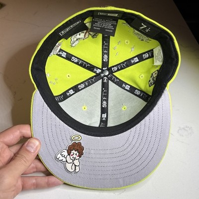 Supreme S Logo Characters New Era Fitted Hat Neon Green Size 7 1/4