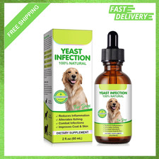 Dog Yeast Infection Treatment Drops, Natural Formula with Vitamins Probiotics