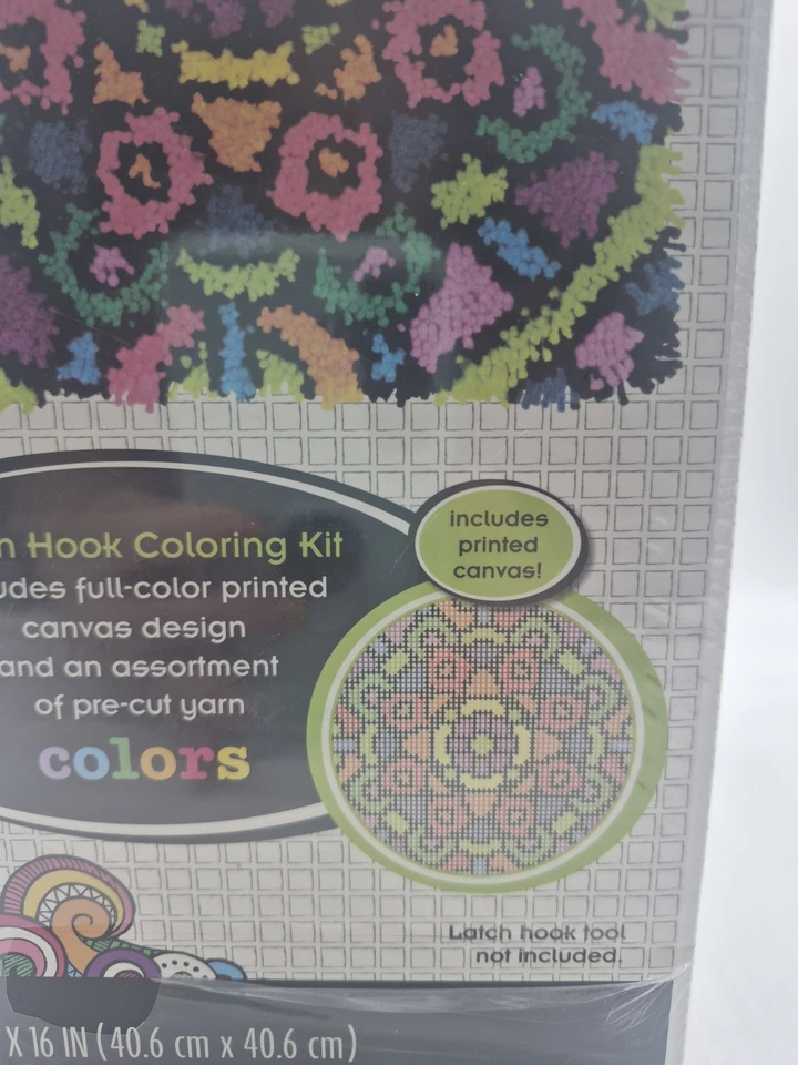 Dimensions Get Hooked Colorful Latch Hook Kit 16X16 - NEW - Image 2 of 4
