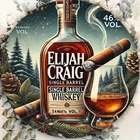 Vintage Whiskey Bar Elijah Craig Bourbon Tin Metal Signs Home Décor 8x8