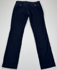 Polo Ralph Lauren Mens Stretch Slim Fit Chinos 32x32 Navy Blue Cotton Flat Front