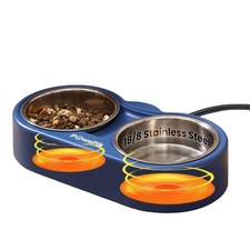 Heated Water Bowl for Cats, Outdoor Heated Pet Bowl in Winter  18/8 Stainles...