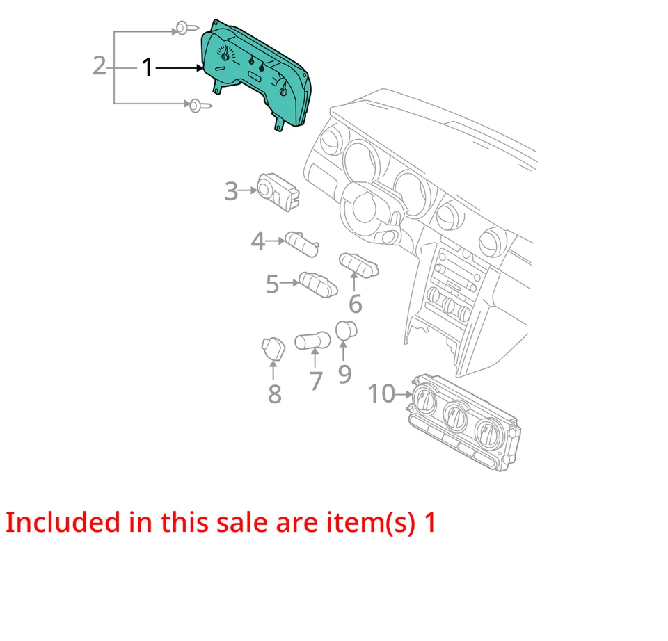 Cuadro de instrumentos velocímetro Ford Mustang 2007-2009 medidores QY9T3 Foto 3 de 4