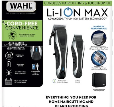Wahl Home Products Li-Ion Max Recharge Cordless Clipper Haircutting  free ship