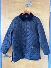 Barbour Vintage Men's Eskdale Quilted Jacket corduroy collar Size S