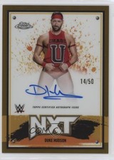 2025 Topps Chrome WWE NXT Gold Refractor 14/50 Duke Hudson #NXT-DHD Auto 1co7