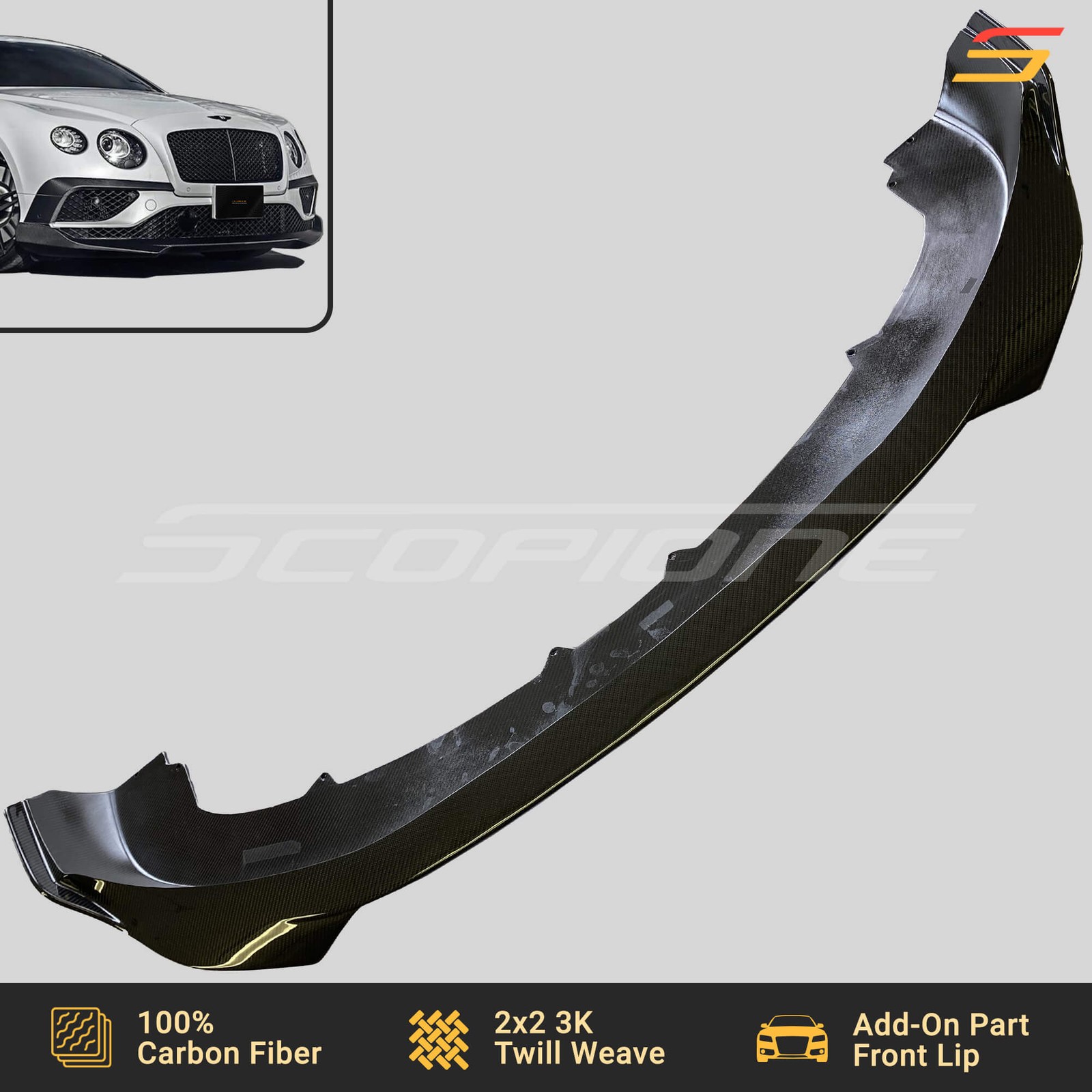 Scopione Carbon Full Body Kit for Bentley 16-18 Continental GT V8 S GTC: 6 Parts