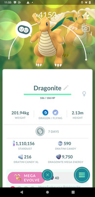 Dragonite Level50 3 Moveset | Tr-de 20k stardust