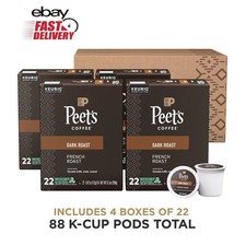 Peet's French Roast Dark Roast, Keurig K-Cup Pods, 88 Ct