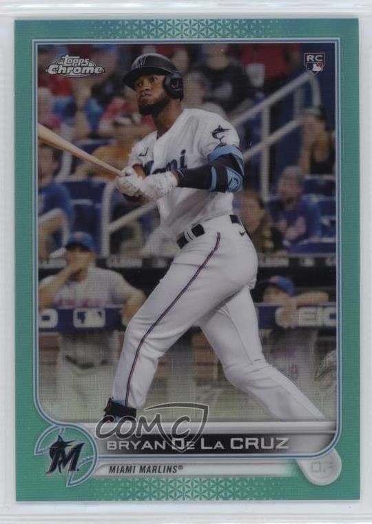 2022 Topps Chrome Aqua Refractor 26/199 Bryan De La Cruz #216 0af3