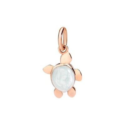 Dodo Schildkröte Charm Nature 375 Roségold und Emaille inklusive Schatulle