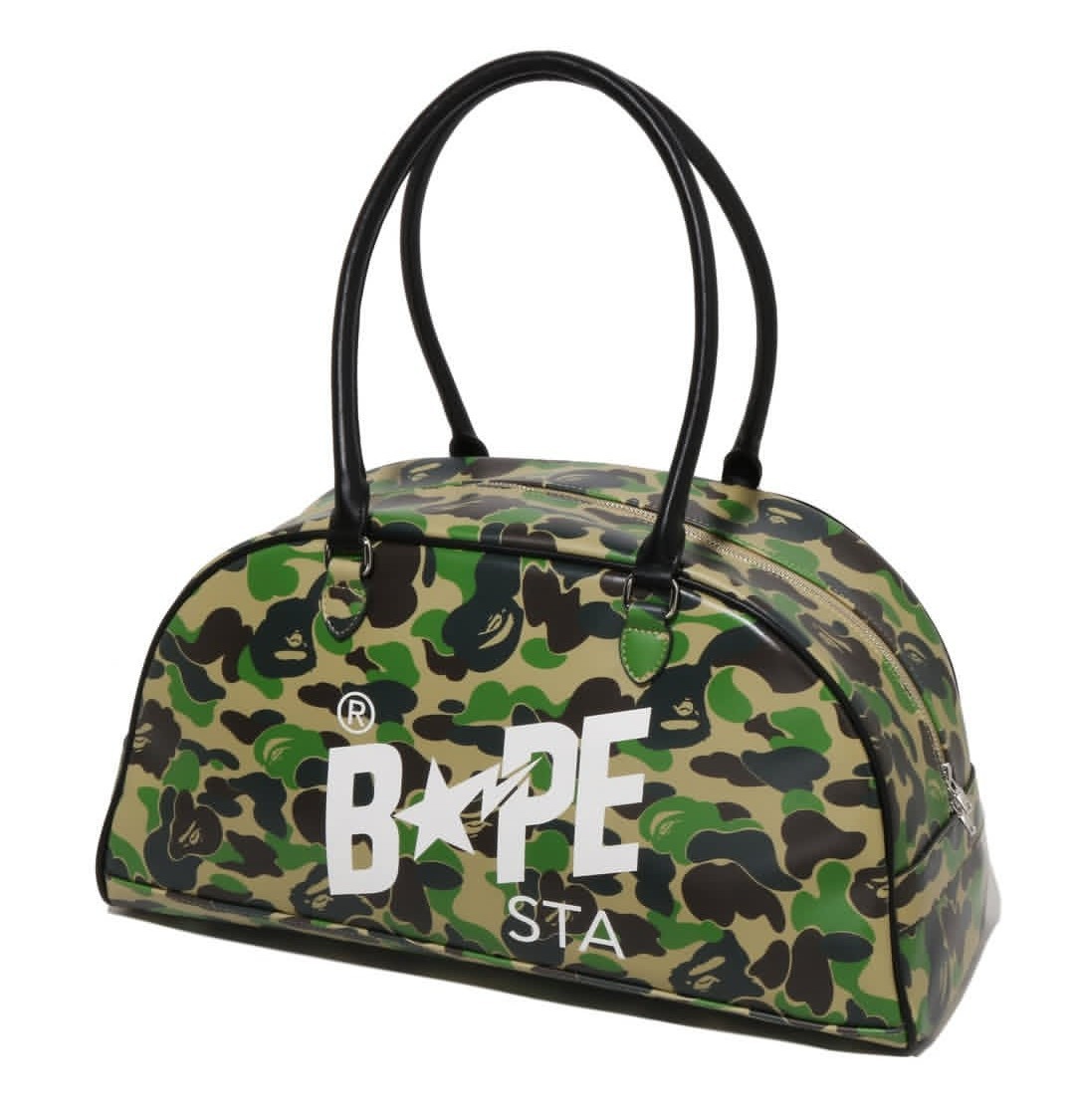 A BATHING APE Ladies' ABC CAMO BOWLING BAG 1M30289302 Pink/Green