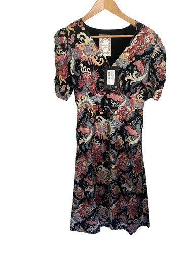 Christina Hendricks x Joanie Dress Womens UK 8 Floral Print Flowering Jasmine
