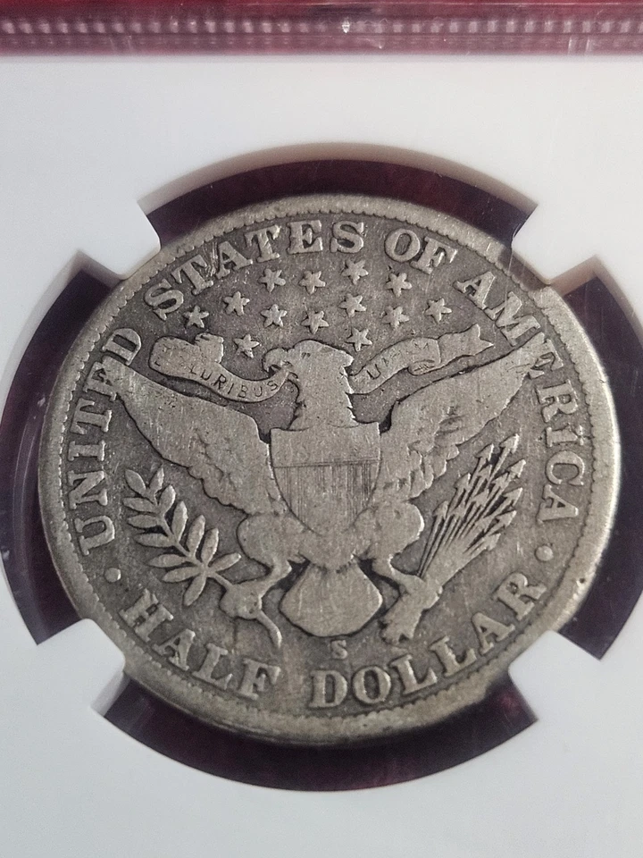 1904-S NGC  G-6  Barber Half Dollar semi-key 544,000 minted - Image 4 of 4