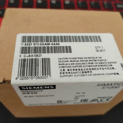 One Siemens 6ES7 972-0DA00-0AA0 6ES7972-0DA00-0AA0 In Box Expedited Shipping