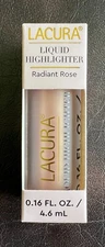 Lacura Liquid Highlighter RADIANT ROSE Silky Smooth Illuminating .16 fl oz