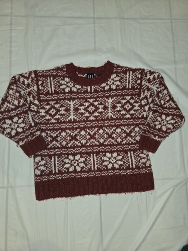 2 Vintage 90's Boys Girls Holiday Gap Wool Fuzzy Sweater Shirt Lot Size 6 Small - Picture 6 of 9