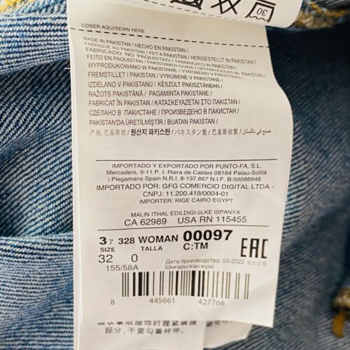 Mango Mujer Azul Cintura Alta Holgado Tobillo Vaqueros Talla Eur 32 W23 - Imagen 10 de 15