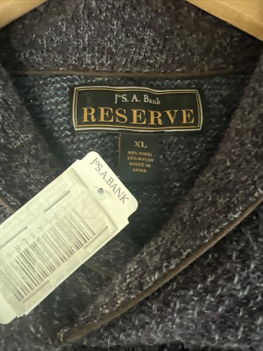 Jos A Bank Reserve Wool Blend Pullover Sweater Gray Brown NWT Men’s Sz XL - Picture 7 of 8