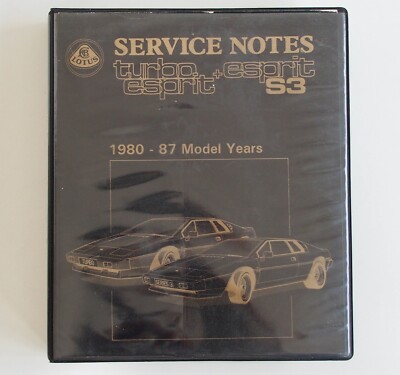 Werkstatthandbuch LOTUS turbo esprit + esprit S3 Model Jahr 1980-1987