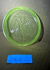 Vintage Clear with Spiral Glass Mason Jar Lid Has Bubbles Green  Manganese Glow