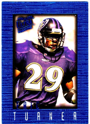 1996 Fleer/Skybox Football Eric Turner No. 8 Baltimore Ravens