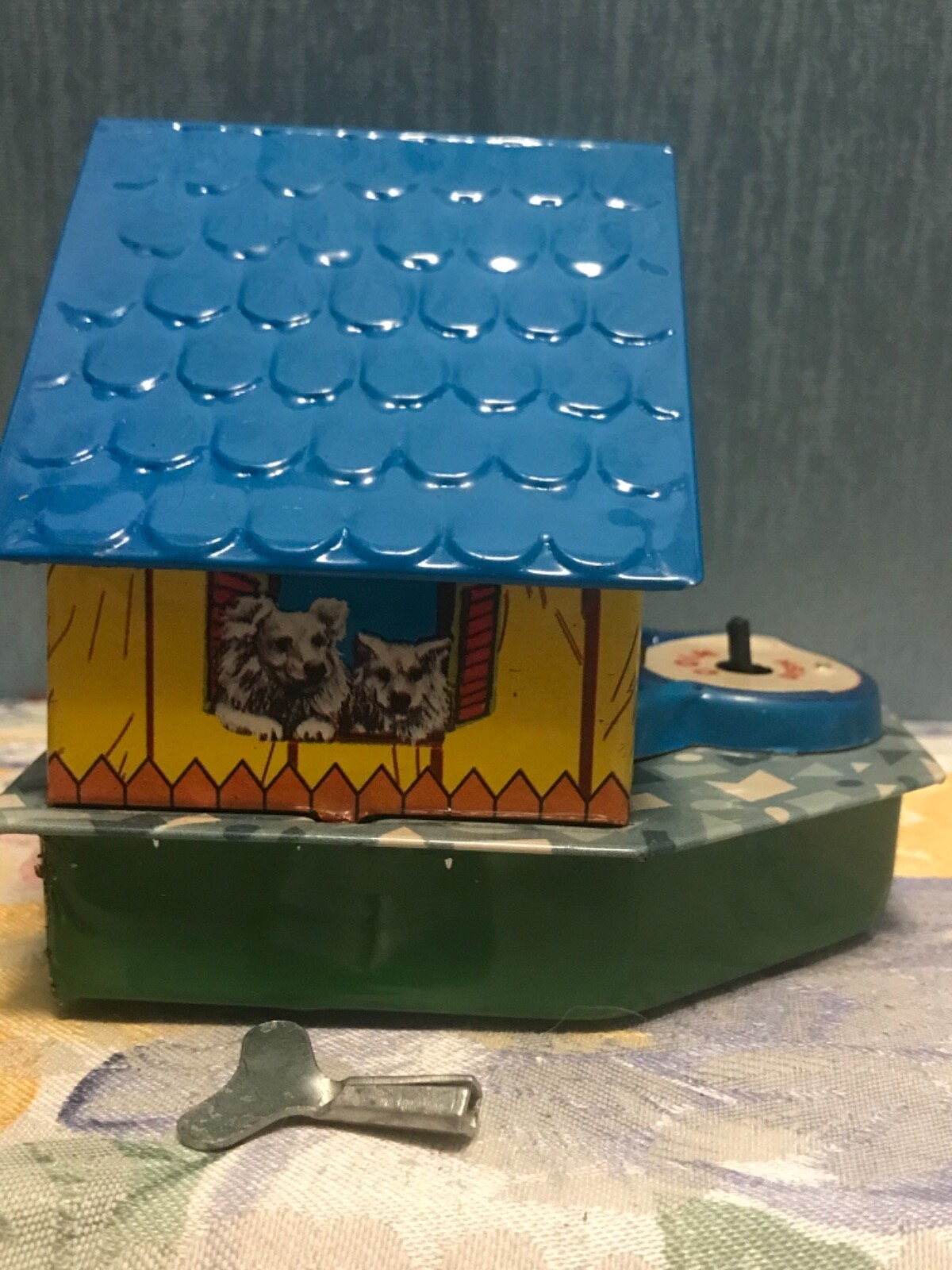 Vintage MECHANICAL DOGHOUSE 088372 Skip Tin Bank w/ Box ASIS eBay