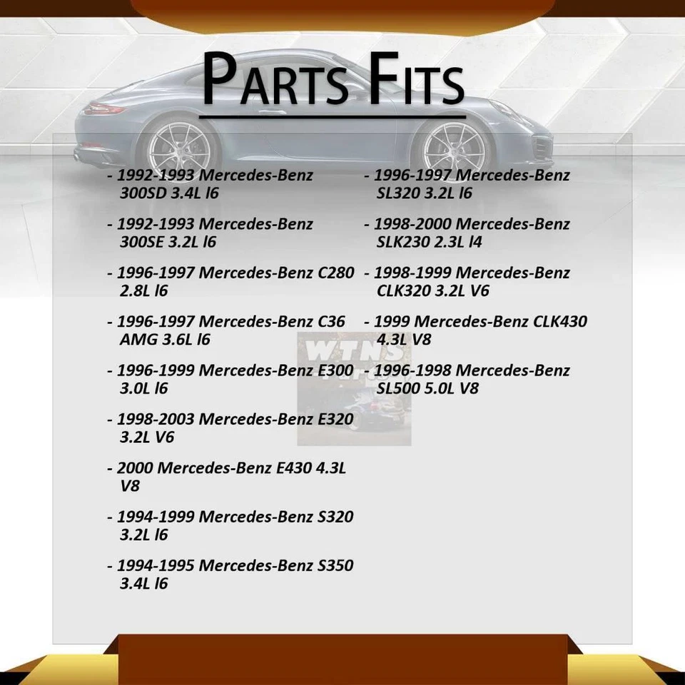 Fits 1992 1993 Mercedes-Benz 300SD Centric Parts Rear Disc Brake Pad Wear Sensor - Image 2 of 4