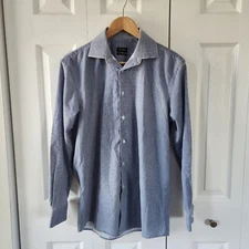 Buffalo David Bitton Mens Shirt Size Medium Slim Blue/White Checkered Button Up