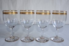 4 anciens verres à porto en cristal de Saint Louis
