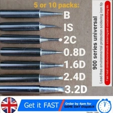 5/10 Pack Solder Soldering Iron Tips Standard Size Accessories Electrical 900M-T