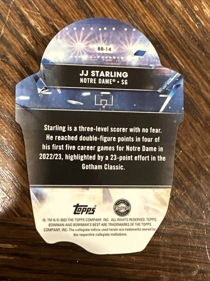 2023 Bowman Best U JJ Starling Buckets Die Cut Speckle Refractor SP 🔥 - Image 2 of 2