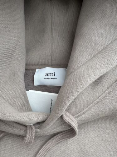 Sweat à capuche AMI Paris | Beige | Taille XLarge /XL | vendre Pull coeur crème De Couer