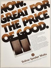 1977 Print Ad Bolivar Speaker Works Pair of 3-Way Bookshelf Speakers Bolivar,TN
