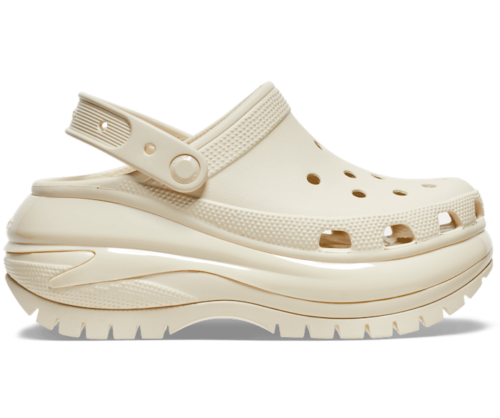 Crocs Sandals CLASSIC MEGA CRUSH CLOG Bone Size M4 W6-M10 W12,M11-13 - Afbeelding 1 van 6