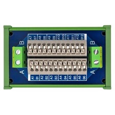DIN Rail Mount Terminal Block Distribution Module 16A AC/DC 2x12 Position