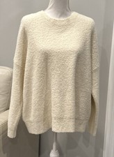 NWT Eileen Fisher Organic Cotton Crew Neck Box -Top F2HHR-W5504M SzXL Soft White