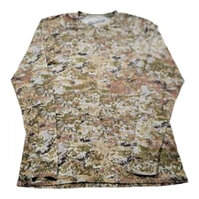 Duck Camp Lightweight Performance Bamboo Crew Shirt Mens Size Small Wetland Camo