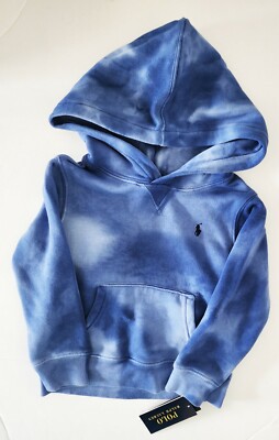 Polo Ralph Lauren Little Boys Tie Dye Fleece Hoodie Blue Tie Dye