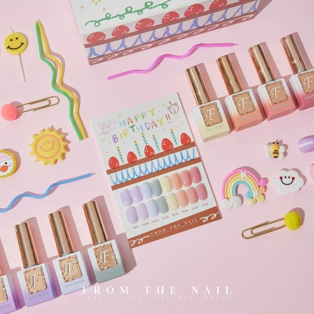 FROM THE NAIL Happy birthday Gel Set 8 Colors Gel Nail Polish K Beauty