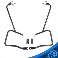 Black Saddlebags Support Bracket Guard For 14+ Harley Touring Street Road Glide