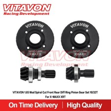 Vitavon 1.65Mod V3 Spiral Cut F&R Diff Ring Pinion Gear Set 10/32T For XMAXX XRT