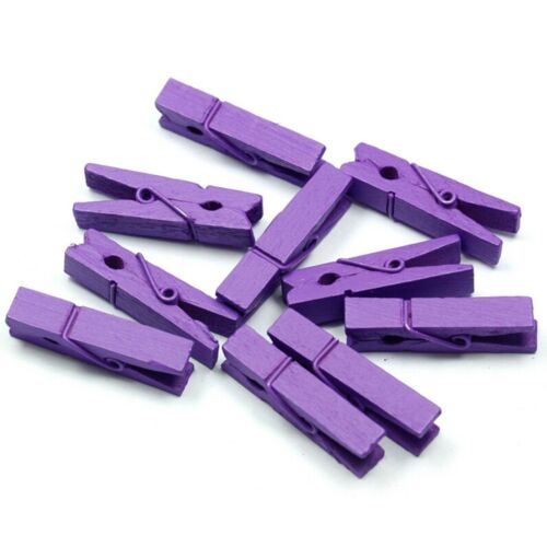 100pcs/set Mini Colored Wooden Clips For Photo Clips Clothespin Paper Peg Pin Cr