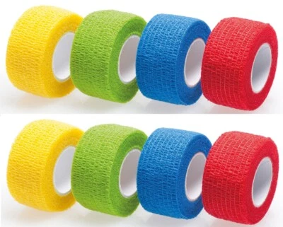 8 x Pflaster Pflasterverband Fingerpflaster Kohäsiv Haftbandage 2,5cm x 4m